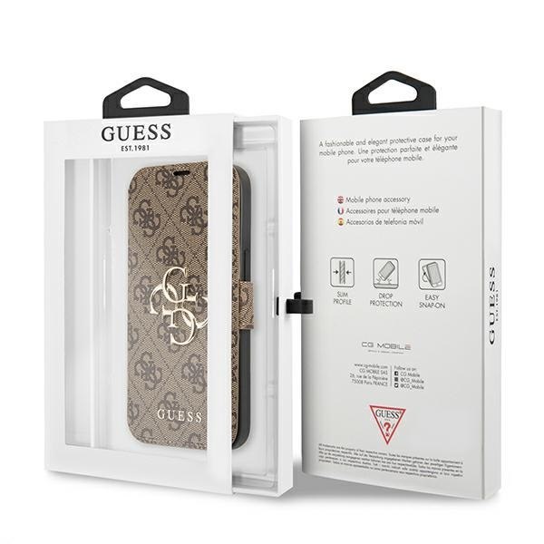 Guess GUBKP13L4GMGBR iPhone 13 Pro / 13 6,1" brązowy book 4G Big Metal Logo